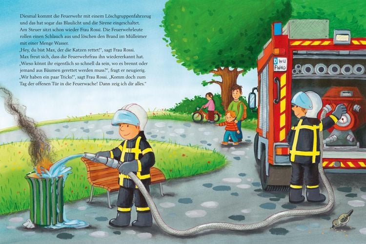 Produktbild: Max-Bilderb&uuml;cher: Wir besuchen die Feuerwehr, Polizei und Baustelle