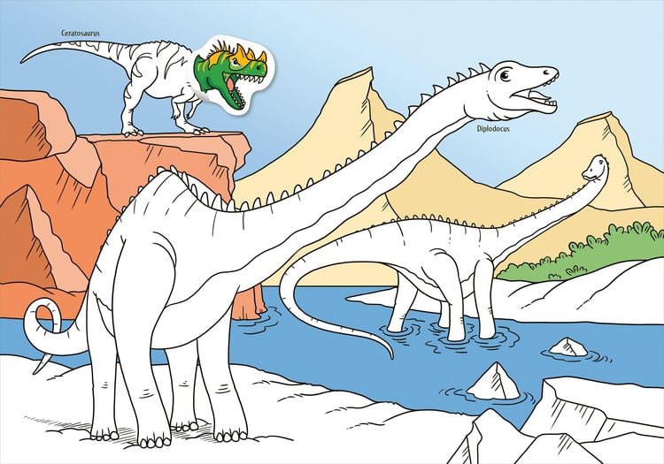 Produktbild: Mein Sticker-Malbuch. Dinosaurier