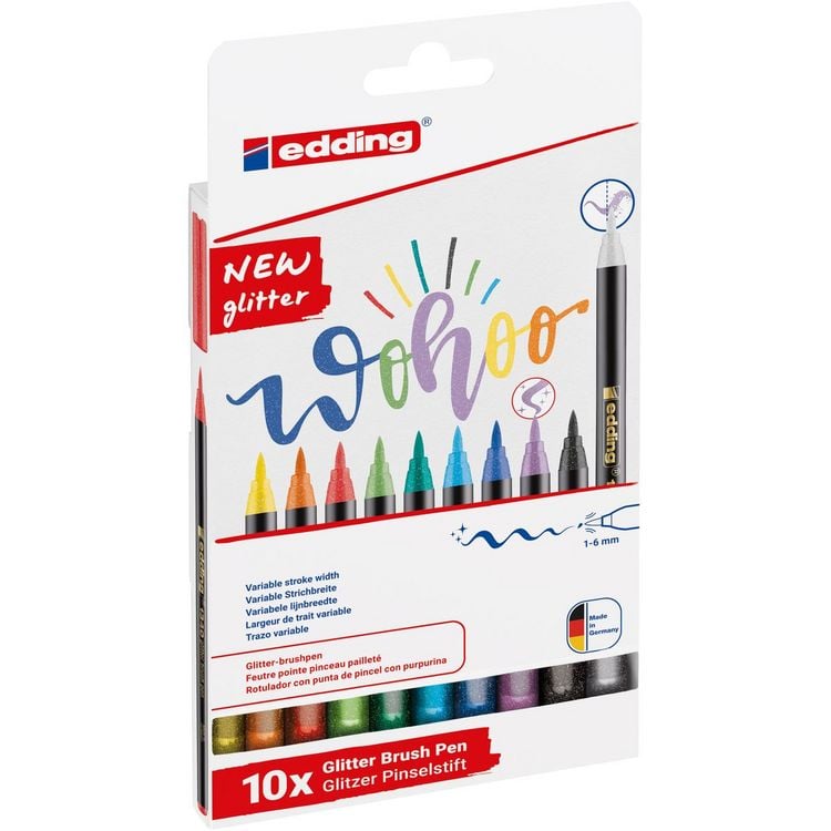 Produktbild: Edding 1340 glitzer Pinselstift 10er Set