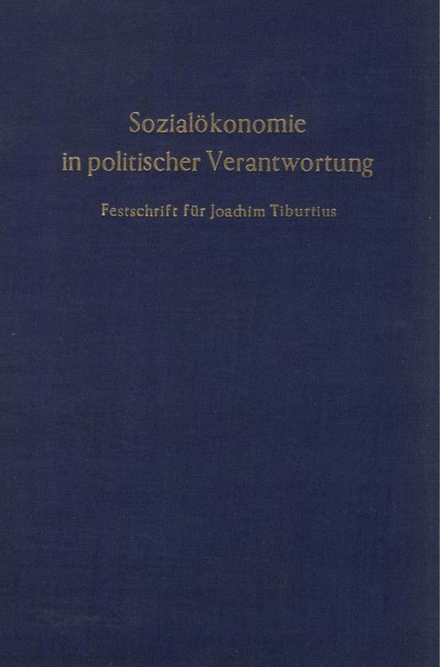 Produktbild: Sozial&ouml;konomie in politischer Verantwortung.