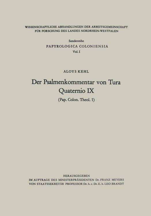 Produktbild: Der Psalmenkommentar von Tura