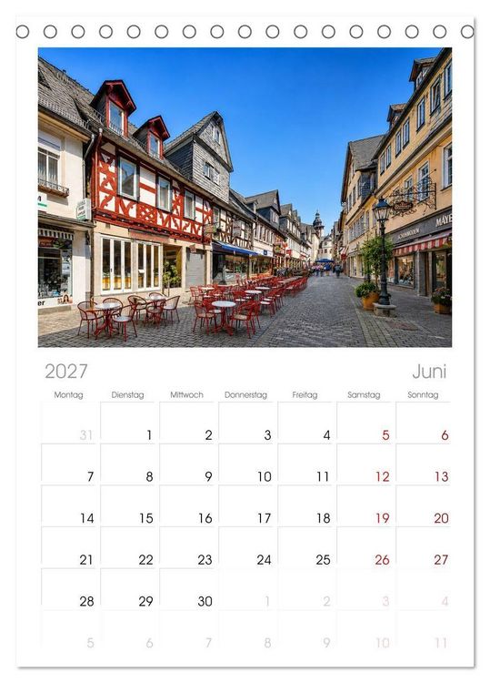 Produktbild: Tischplaner 2027 - Glanzvolles Weilburg (A5 Tischkalender zum Aufstellen) CALVENDO
