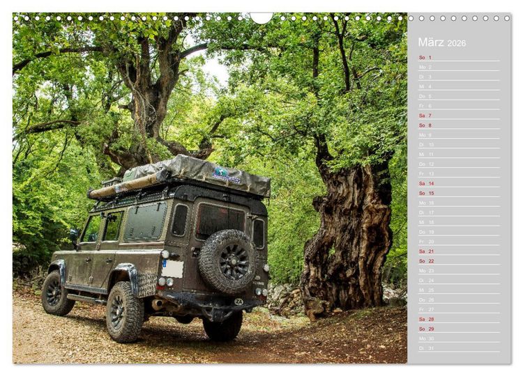 Produktbild: Mit dem 4x4 durch Europa (Wandkalender 2026 DIN A3 quer), CALVENDO Monatskalender