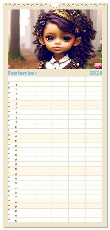 Produktbild: Familienplaner 2026 - Kleine Steampunk Stars mit 5 Spalten (Wandkalender, 21 x 45 cm) CALVENDO
