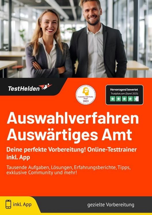 Produktbild: Auswahlverfahren Ausw&auml;rtiges Amt: Deine perfekte Vorbereitung! Online-Testtraine