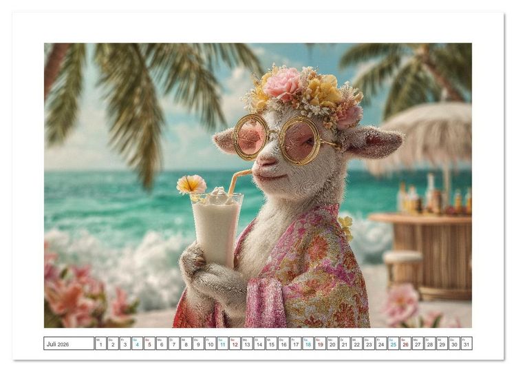 Produktbild: Strandgefl&uuml;ster (hochwertiger Premium Wandkalender 2026 DIN A2 quer), Kunstdruck in Hochglanz