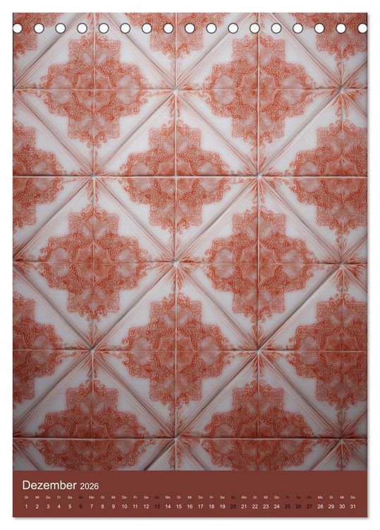 Produktbild: Portugiesischer Fliesen - Azulejos f&uuml;r Fliesenleger, Kunst- und Portugal-Liebhaber (Tischkalender 2026 DIN A5 hoch), CALVENDO Monatskalender