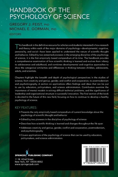 Produktbild: Handbook of the Psychology of Science
