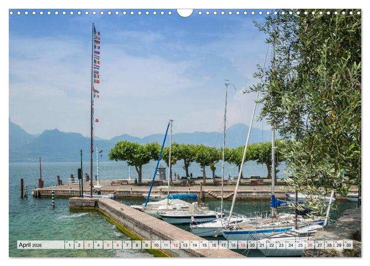 Produktbild: GARDASEE Die sch&ouml;nsten Uferpromenaden (Wandkalender 2026 DIN A3 quer), CALVENDO Monatskalender
