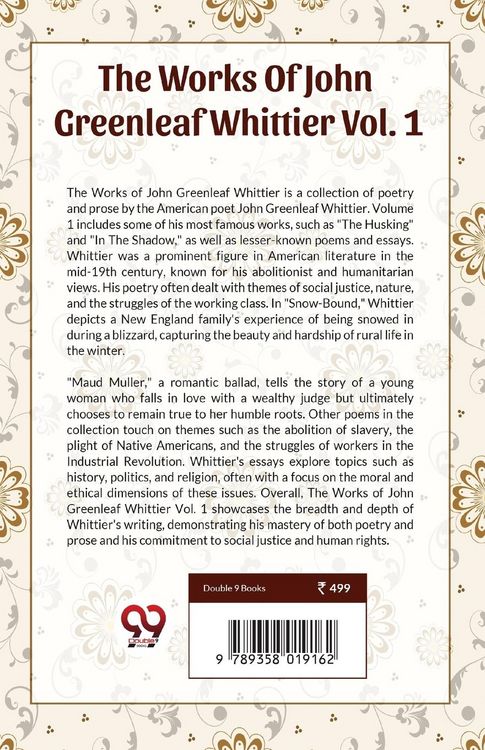 Produktbild: The Works Of John Greenleaf Whittier, Narrative And Legendary Poems Vol. 1