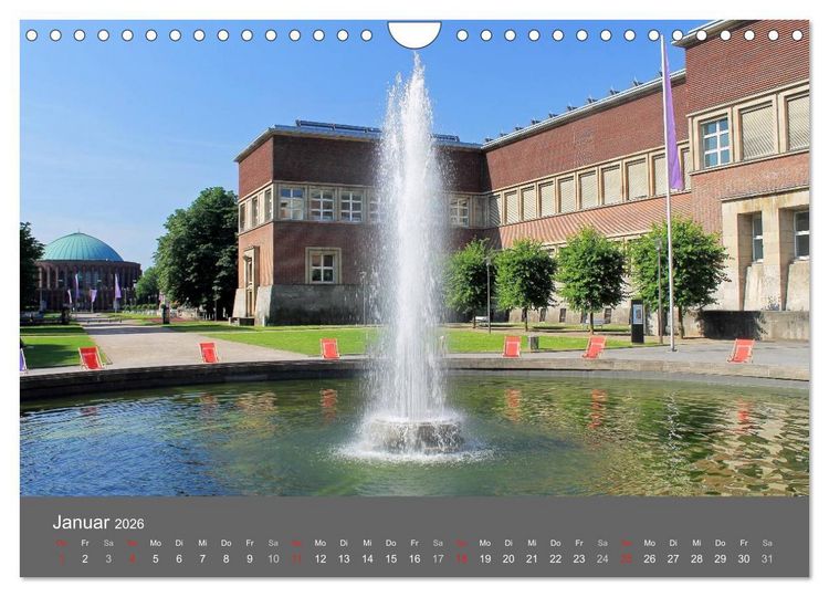 Produktbild: Grosse Brunnen und Wasserspiele in D&uuml;sseldorf (Wandkalender 2026 DIN A4 quer), CALVENDO Monatskalender