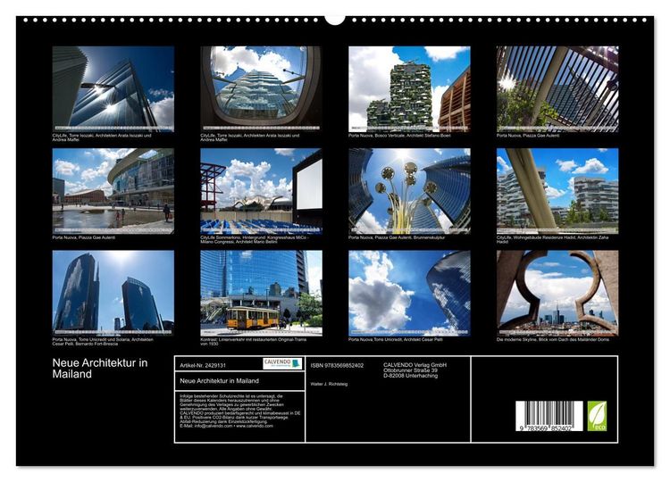 Produktbild: Neue Architektur in Mailand (hochwertiger Premium Wandkalender 2027 DIN A2 quer), Kunstdruck in Hochglanz