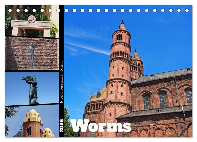 Produktbild: Worms-Nibelungenstadt am Rhein (Tischkalender 2026 DIN A5 quer), CALVENDO Monatskalender