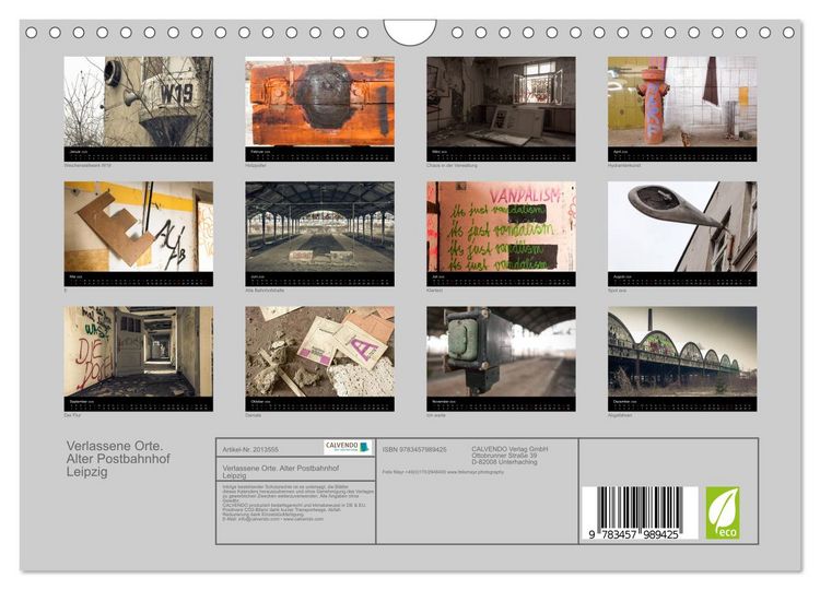 Produktbild: Verlassene Orte. Alter Postbahnhof Leipzig (Wandkalender 2026 DIN A4 quer), CALVENDO Monatskalender