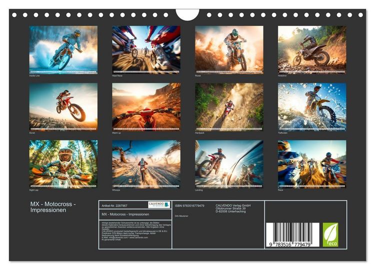 Produktbild: MX - Motocross - Impressionen (Wandkalender 2027 DIN A4 quer), CALVENDO Monatskalender