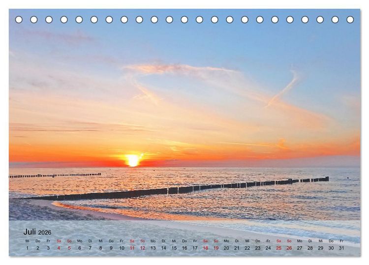 Produktbild: Ostseebad K&uuml;hlungsborn. Erholung mit allen Sinnen (Tischkalender 2026 DIN A5 quer), CALVENDO Monatskalender