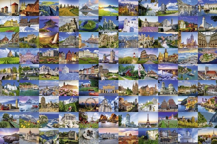 Produktbild: Puzzle Ravensburger 99 Beautiful Places in Europe 3000 Teile