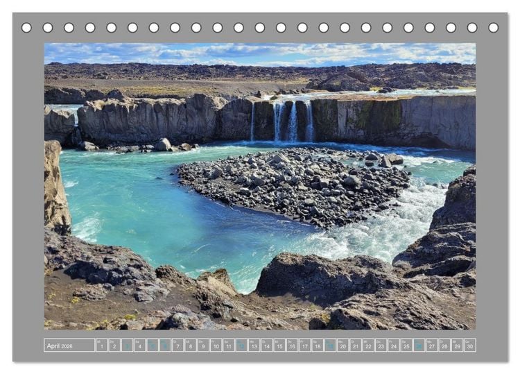 Produktbild: Island Insel der Vielfalt (Tischkalender 2026 DIN A5 quer), CALVENDO Monatskalender