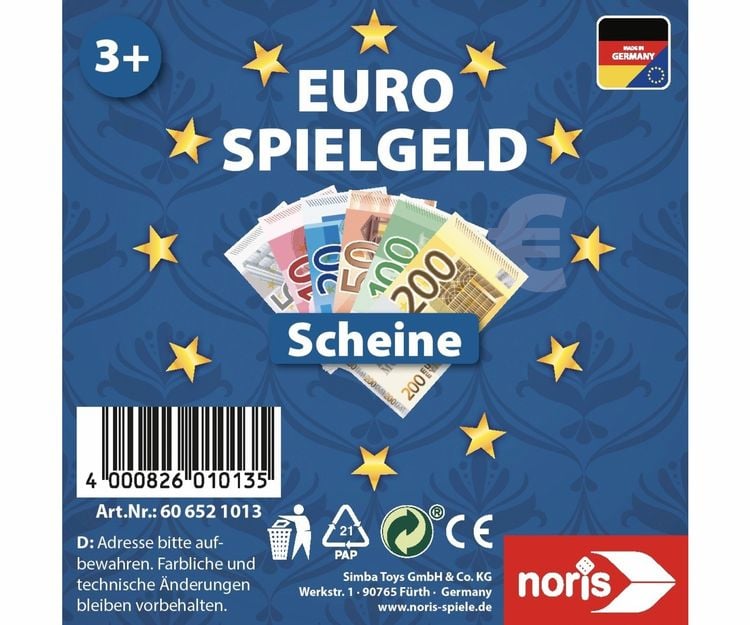 Produktbild: Spielgeld Scheine Euro (Zoch 606521013)