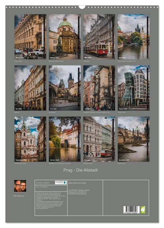 Produktbild: Prag - Die Altstadt (Wandkalender 2026 DIN A2 hoch), CALVENDO Monatskalender