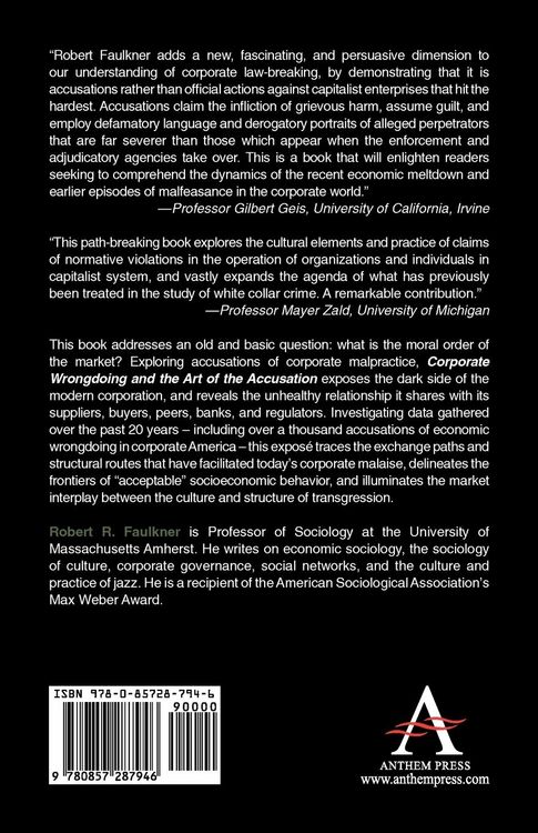 Produktbild: Corporate Wrongdoing and the Art of the Accusation