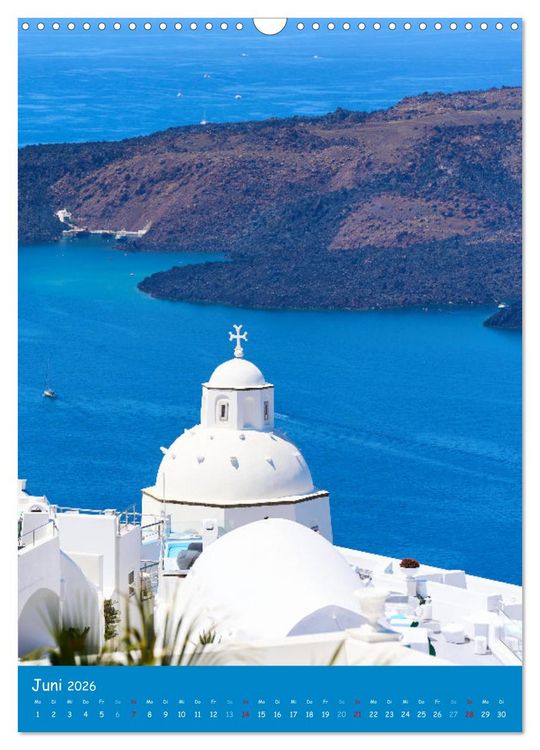 Produktbild: Griechenland - Die griechischen Inseln Mykonos und Santorini (Wandkalender 2026 DIN A3 hoch), CALVENDO Monatskalender
