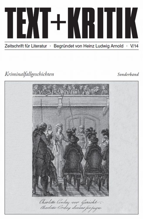Produktbild: TEXT+KRITIK Sonderband - Kriminalfallgeschichten