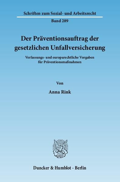 Produktbild: Der Pr&auml;ventionsauftrag der gesetzlichen Unfallversicherung.