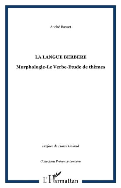 Produktbild: Langue berbere morphologie leverbe