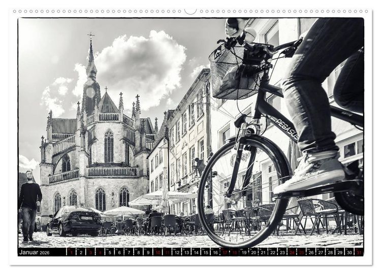 Produktbild: Osnabr&uuml;ck f&auml;hrt Fahrrad (Wandkalender 2026 DIN A2 quer), CALVENDO Monatskalender