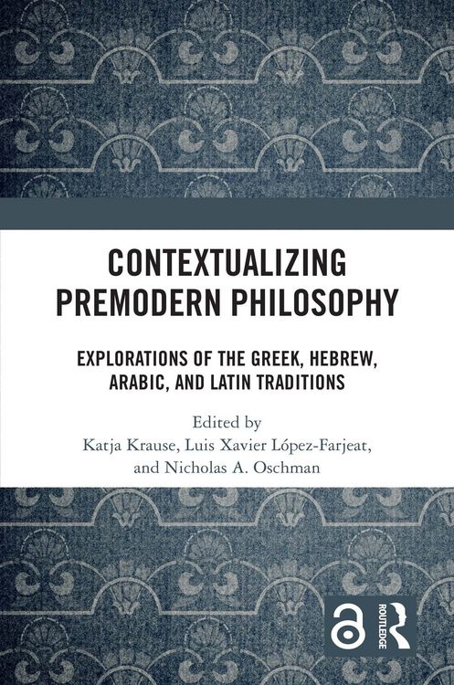 Produktbild: Contextualizing Premodern Philosophy