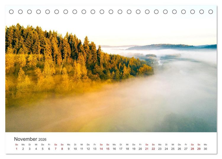 Produktbild: Mystische Nebellandschaften (Tischkalender 2026 DIN A5 quer), CALVENDO Monatskalender