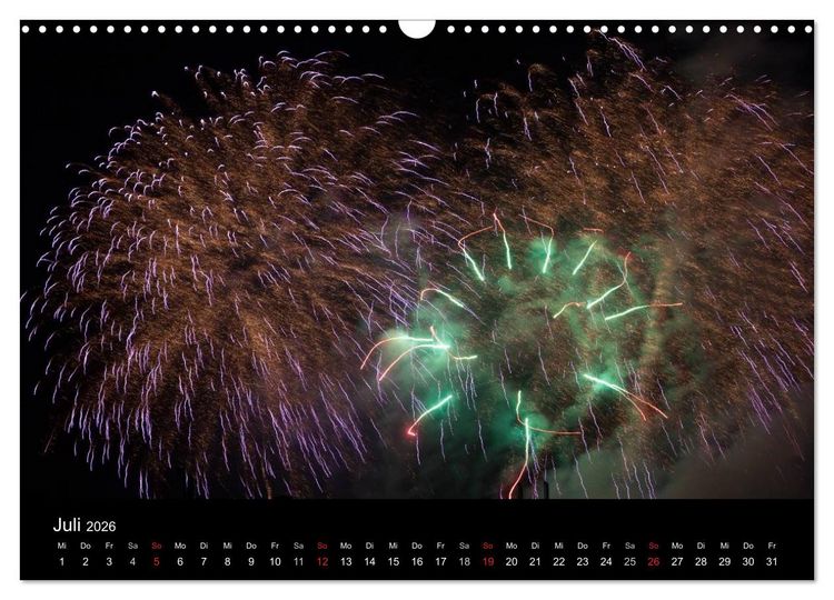 Produktbild: Feuerwerk (Wandkalender 2026 DIN A3 quer), CALVENDO Monatskalender