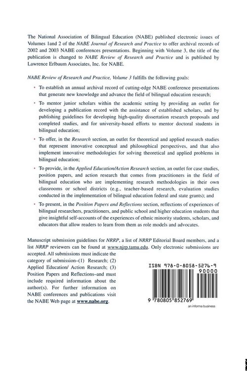 Produktbild: NABE Review of Research and Practice