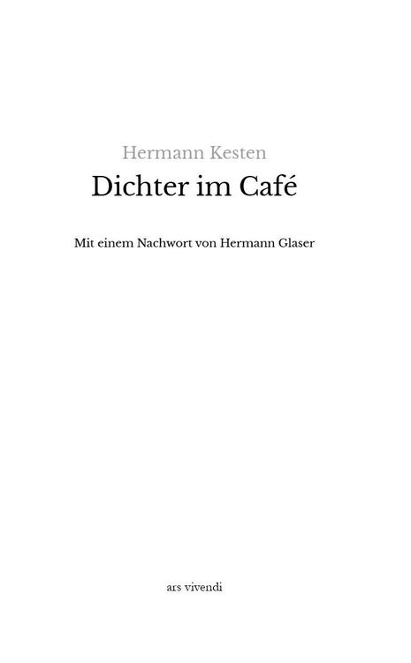 Produktbild: Dichter im Caf&eacute;
