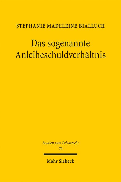 Produktbild: Das sogenannte Anleiheschuldverh&auml;ltnis