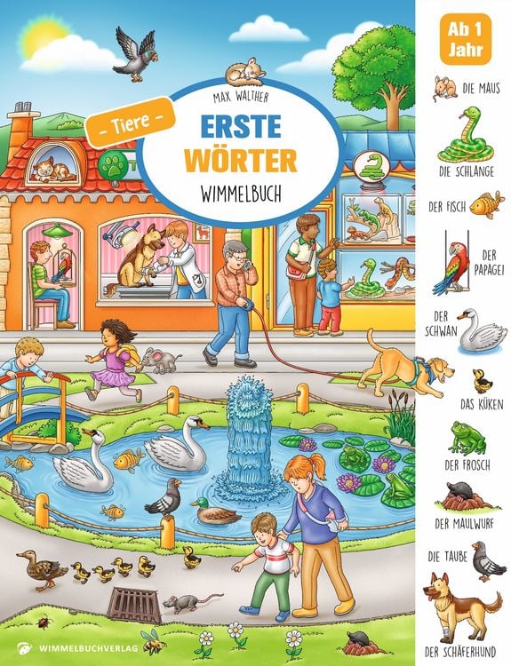 Produktbild: Erste W&ouml;rter Wimmelbuch Tiere
