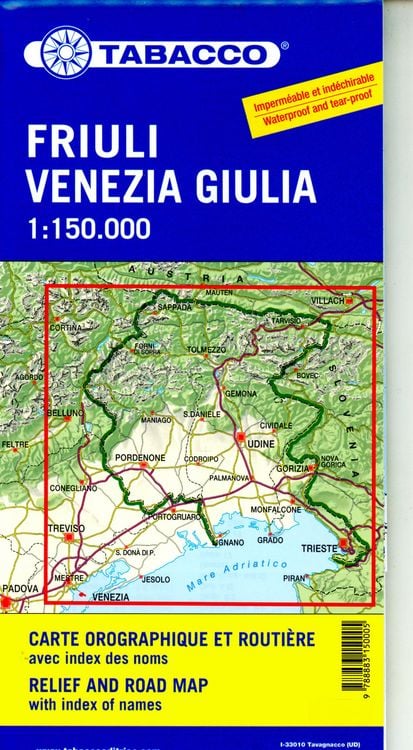 Produktbild: Tabacco Stra&szlig;enkarte Friuli Venezia Giulia 1 : 150 000