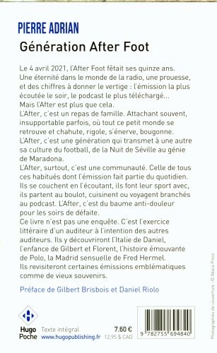 Produktbild: G&eacute;n&eacute;ration After foot : la grande histoire de l'&eacute;mission culte