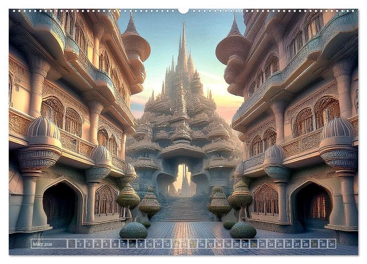 Produktbild: Die Fantasie als Architekt (Wandkalender 2026 DIN A2 quer), CALVENDO Monatskalender