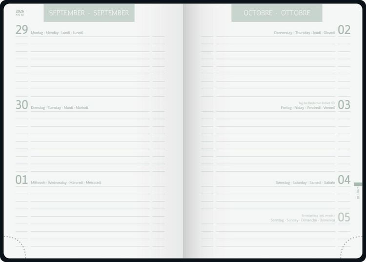 Produktbild: Sch&uuml;lerkalender 2026/2027 "Bloom" | A5, Textil