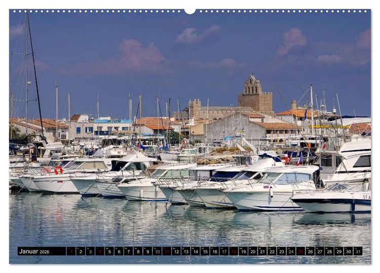 Produktbild: Camargue - Im Land der wei&szlig;en Pferde und schwarzen Stiere (hochwertiger Premium Wandkalender 2026 DIN A2 quer), Kunstdruck in Hochglanz