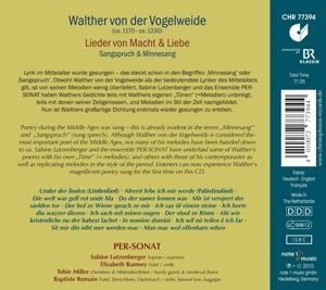Produktbild: Walther von der wogelweide: Lieder von macht und l