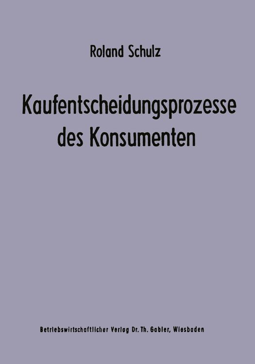 Produktbild: Kaufentscheidungsprozesse des Konsumenten