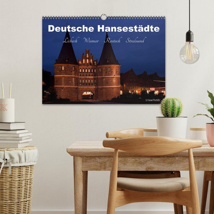 Produktbild: Deutsche Hansest&auml;dte - L&uuml;beck Wismar Rostock Stralsund (Wandkalender 2026 DIN A3 quer), CALVENDO Monatskalender