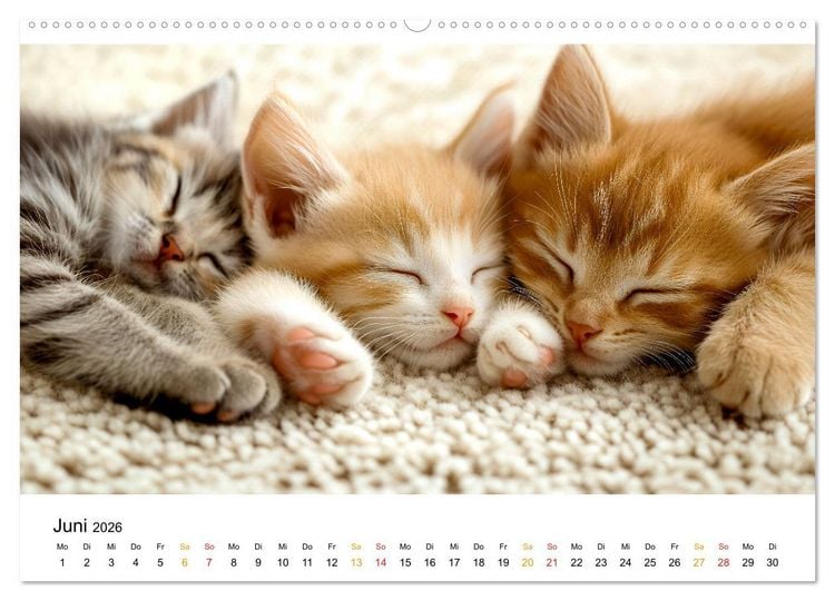 Produktbild: Wenn Tierchen tr&auml;umen (hochwertiger Premium Wandkalender 2026 DIN A2 quer), Kunstdruck in Hochglanz