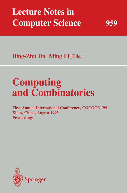 Produktbild: Computing and Combinatorics