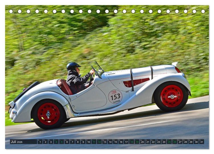 Produktbild: OLDTIMER BERGRENNEN - BMW Fahrzeuge (Tischkalender 2026 DIN A5 quer), CALVENDO Monatskalender