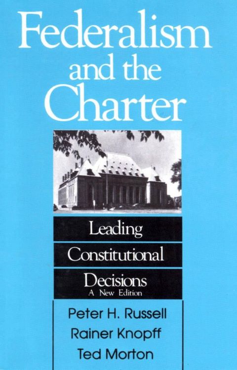 Produktbild: Federalism and the Charter