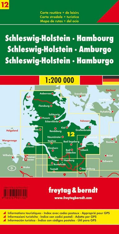 Produktbild: Deutschland 12 Schleswig-Holstein, Hamburg 1 : 200 000